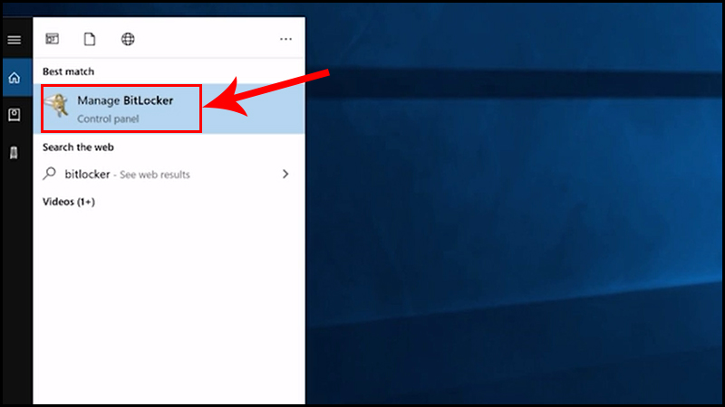 T&igrave;m v&agrave; truy cập Manage BitLocker tr&ecirc;n m&aacute;y t&iacute;nh